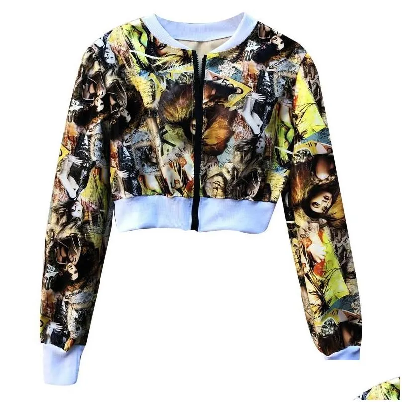 Stage Wear Hip Hop Dance Clothing Adults Graffiti Coat Women Jazz Top Performance Clothes Modern Dancing Outfit DT2227Stage