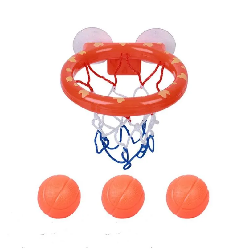 Baby Bath Toys Toddler Boy Water Hoops Bathroom Bathtub Shooting Basketball Hoop with 3 Balls Kids Outdoor Play Set Cute Whale with