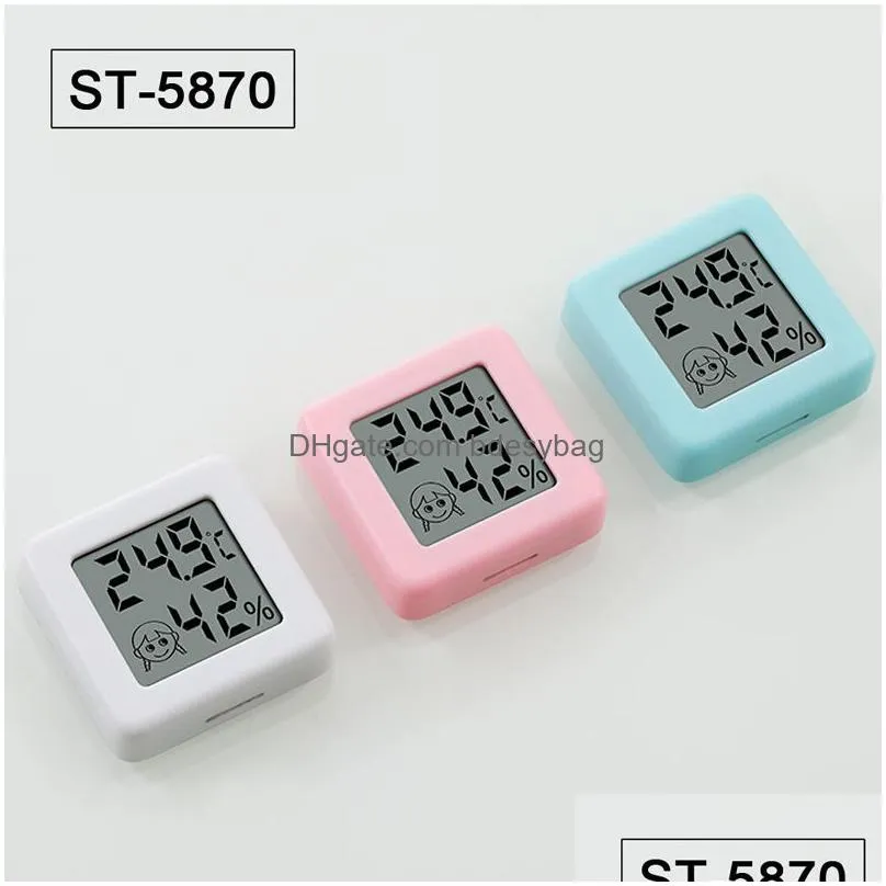 Temperature Instruments Wholesale Mini Lcd Digital Thermometer Hygrometer Indoor Electronic Temperature Sensor Meter Household Drop De Dhqwz