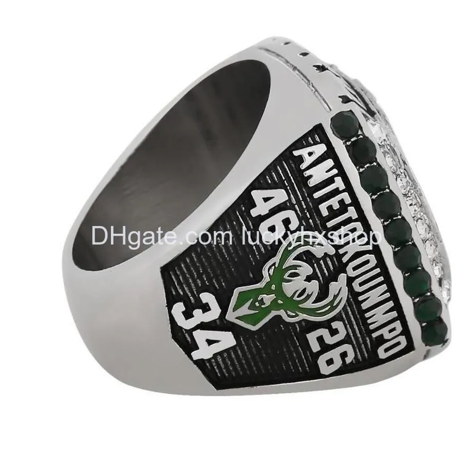 cluster rings the bucks 2021 wolrd champions team basketball championship ring sport souvenir fan promotion gift wholesale drop delive