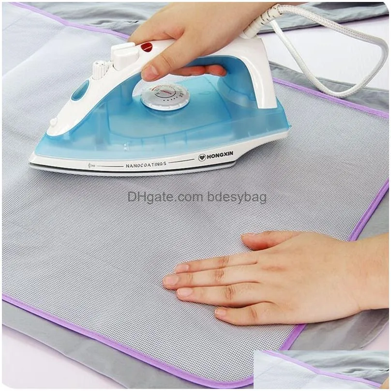 Ironing Boards Cloth Protective Press Mesh Insation Ironing Board Mat Er Against Pressing Pad Mini Iron Random Colors Drop Delivery Ho Dhdaw