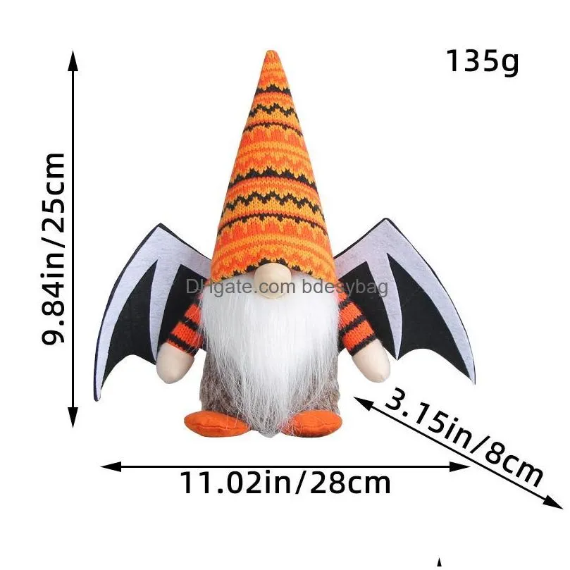 Other Festive & Party Supplies Halloween Broomstick Top Hat Witch Dwarf Gnome Doll Ornaments Cute Cartoon Elf Home Decor Xmas Party Ce Dhpby
