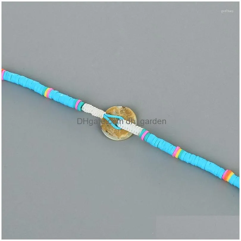 choker kelitch rainbow surfer heishi beads multi-coloured pendant necklace vintage gift