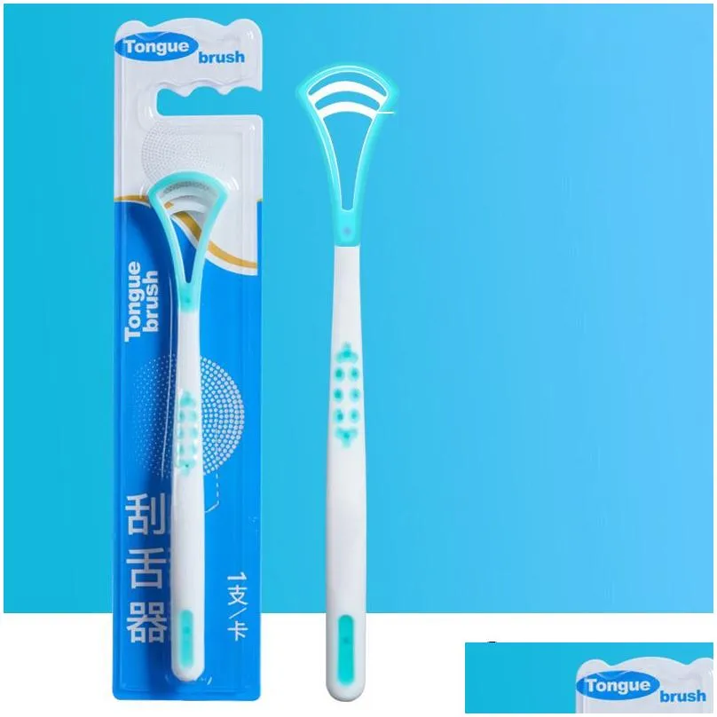 Mouth Oral Cleaning Hygiene Tools Tongue Coating Brush Cleaner Shaver Tongues Spatula Scraper Food Grade Dental Care Clean Away Bad Breath