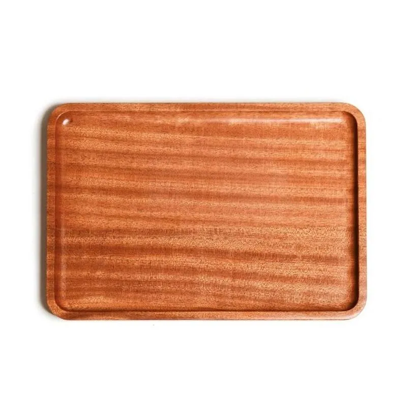 solid wood pallet rectangular storage trays household el dessert dinner tea food tableware serving tray home kitchen tools vt1675