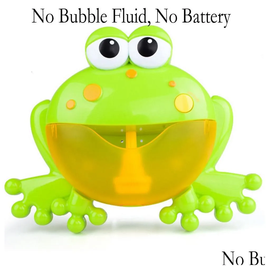 Bath Toys Kids Baby Cute Funny Automatic Cartoon Frog Bubble Machine Music Electric Soap Maker Outdoor Bath Bathtub Play Toy for Children