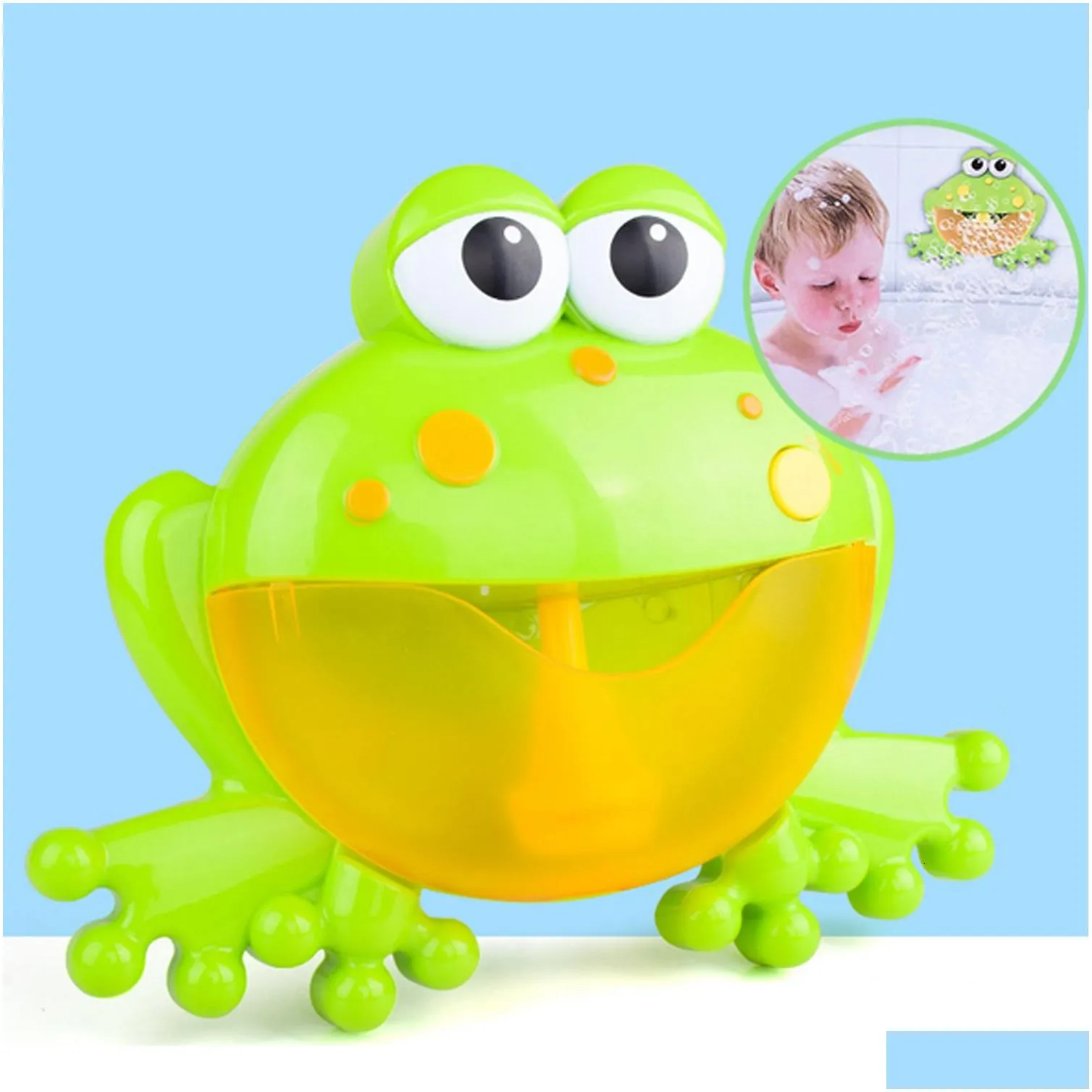 Bath Toys Kids Baby Cute Funny Automatic Cartoon Frog Bubble Machine Music Electric Soap Maker Outdoor Bath Bathtub Play Toy for Children