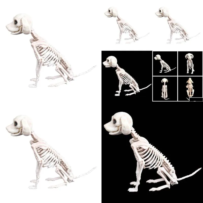 Halloween Skeleton Dog Prop Animal Bones Party Shop Decoration Horror Skull Props Y201006