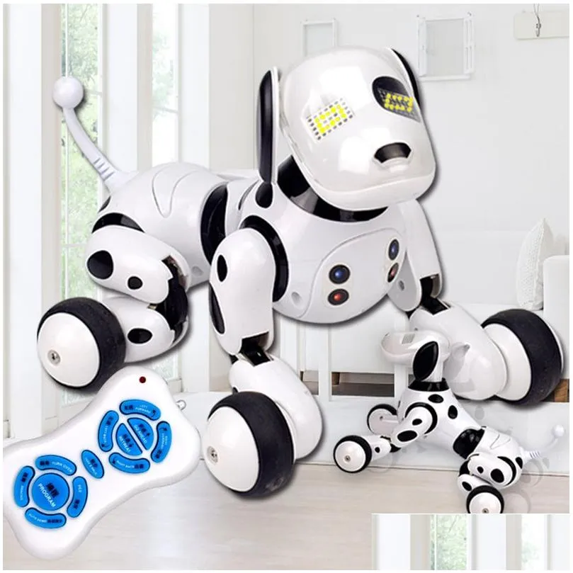 Electronics RobotsNew Electronic Pets RC Robot Dogs Stand Walk Cute Interactive Intelligent Dog Robot Toy Smart Wireless Electri