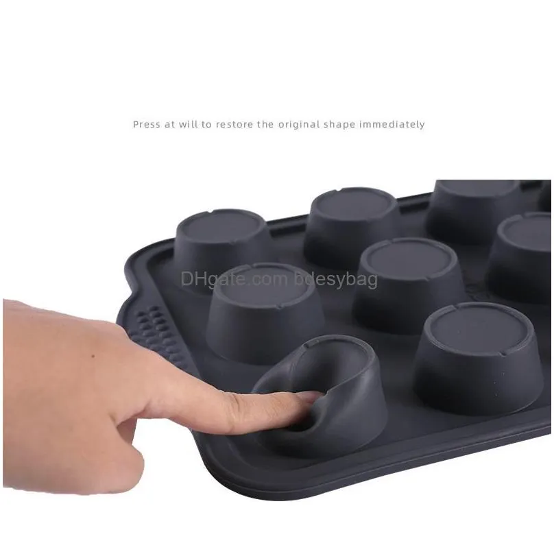 Baking Moulds Sile Round Cake Mold Mini Muffin Candle Soap Diy Cupcake Fondant Baking Pan Tray Mod Tool 12 Drop Delivery Home Garden K Dhkau