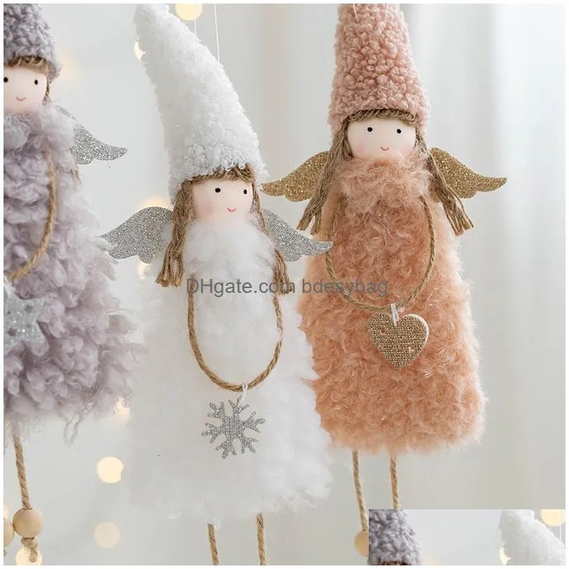 Christmas Decorations Xmas Tree Pendant Ornaments New Year Gifts Christmas Decorations Angel Dolls Decoration For Home Drop Delivery H Dhk9Y