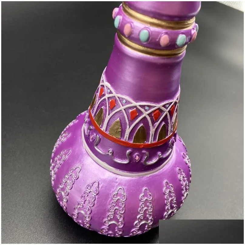 decorative objects figurines jeannie bottle mirrored rich purple i dream of jeannie genie bottle draca resin handicraft ornament purple