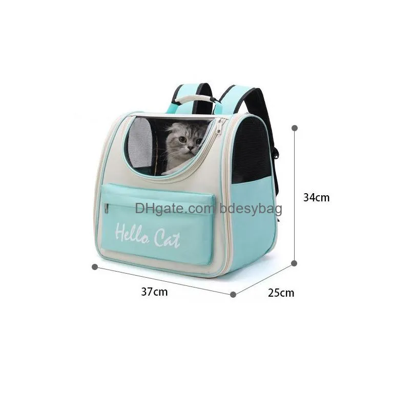 Cat Carriers,Crates & Houses Portable Breathable Cat Carrier Bag Pet Carrying Backpack For Cats Outdoor Travel Transparent Small Dogs Dh5Rn