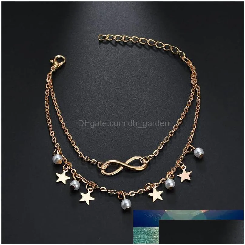 new arrive fashion summer beach turtle shaped charm rope string anklets for women ankle bracelet woman sandals on the leg chain foot