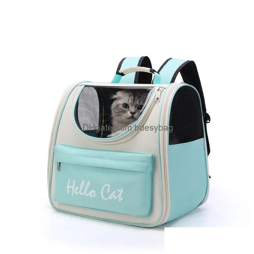 Cat Carriers,Crates & Houses Portable Breathable Cat Carrier Bag Pet Carrying Backpack For Cats Outdoor Travel Transparent Small Dogs Dh5Rn