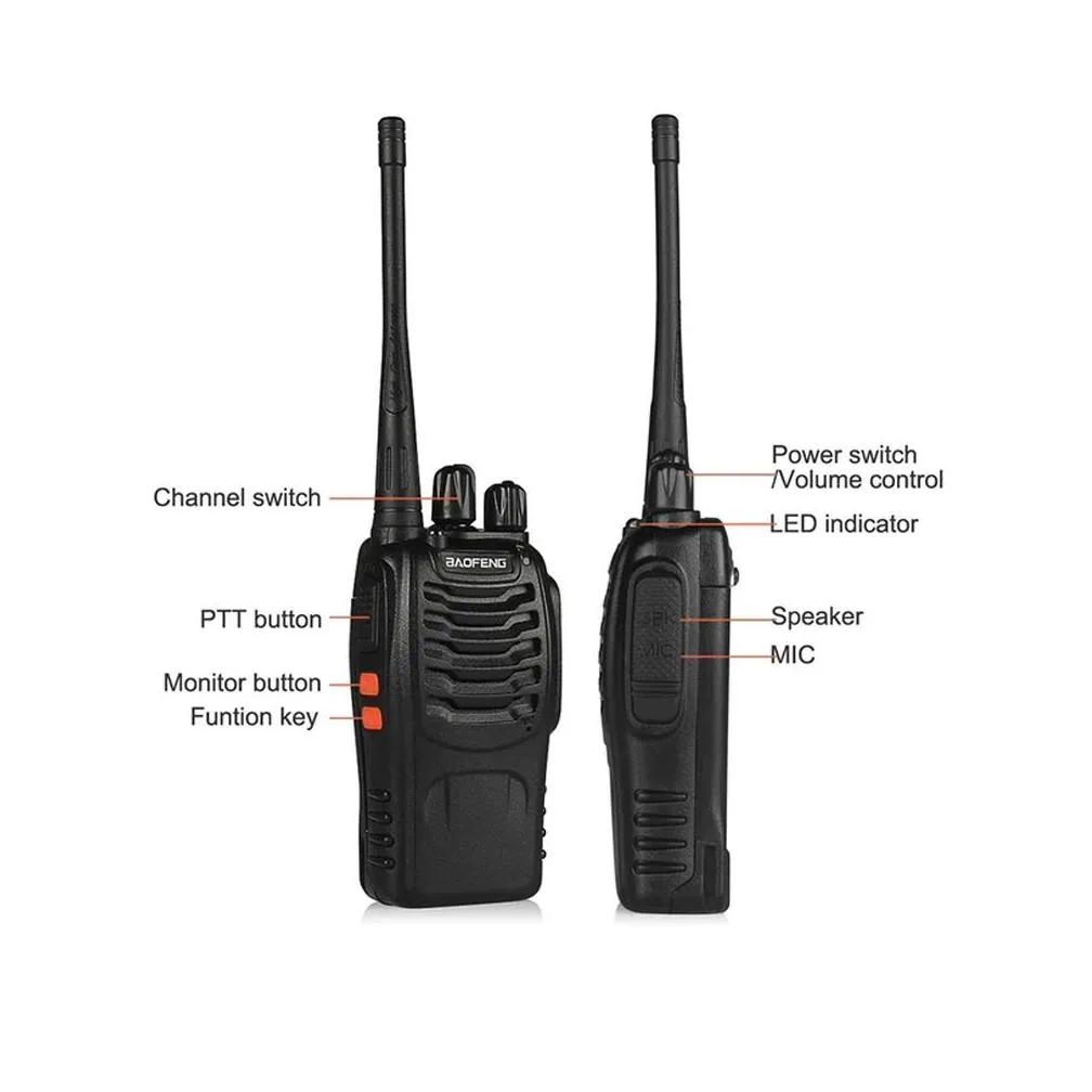 Baofeng BF-888S Portable Handheld Walkie Talkie UHF 5W 400-470MHz BF888s Two Way Radio Handy