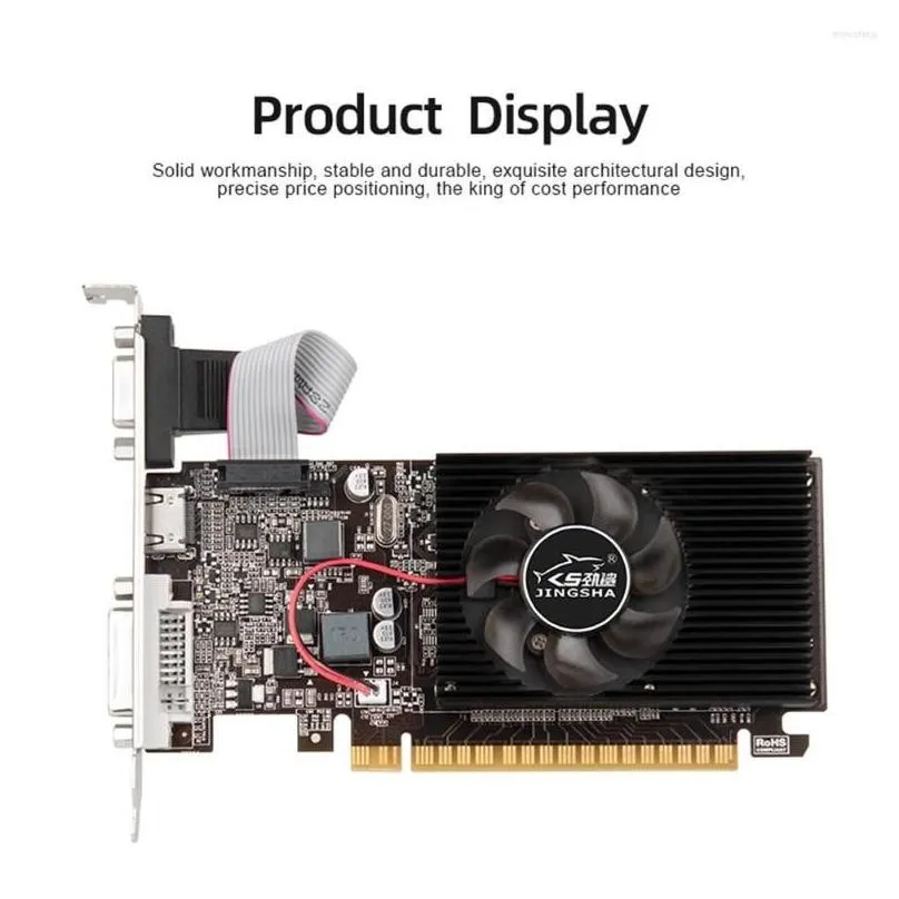 Graphics Cards Video GT610 Display Card 810MHZ DDR3 1GB Computer HD VGA DVI Interface Accessories For Desktop Game