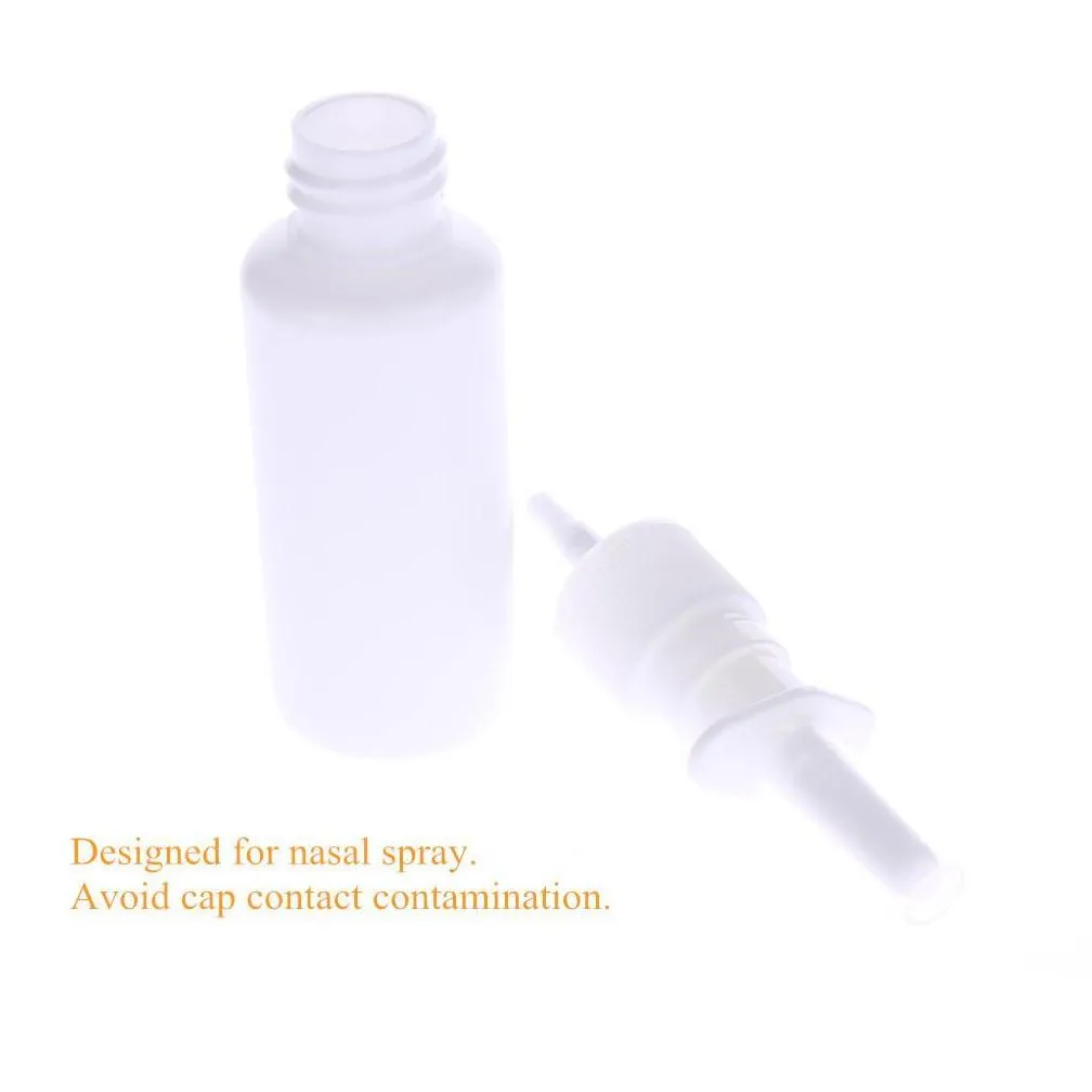 key rings 1pc white vacuum plastic nasal spray bottles pump spray nose fog mist bottle for medical packaging 5ml 10ml 15ml 20ml 30ml swy