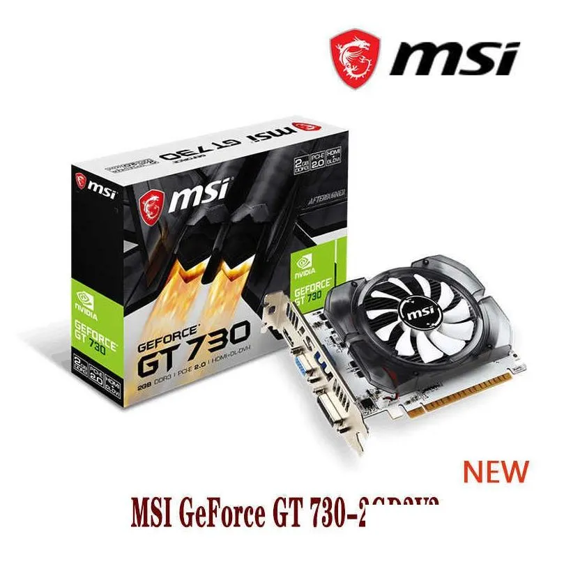 MSI New GeForce GT730 2GD3 2G 730 28nm 2GB GDDR3 64 bit 128 bit Video Cards GPU Graphic Card DeskTop CPU Motherboard