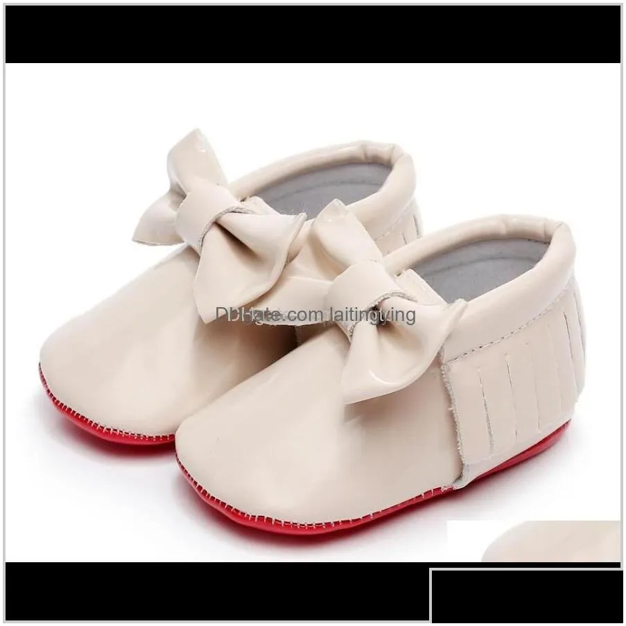 shoes baby kids maternitypatent pu leather tassel baby moasins big bowknot  first walkers for 0-24m boys girls toddlers