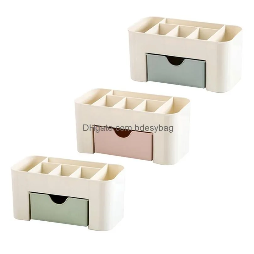 Storage Boxes & Bins Der Type Makeup Box In Dormitory Organize Plastic Sheing Cosmetic Skin Care Dresser Desktop Storage Drop Delivery Dhicf