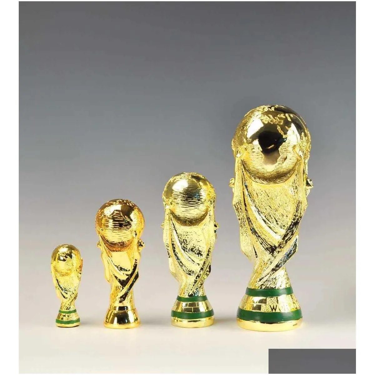 european golden resin football trophy gift world soccer trophies mascot home office decoration crafts