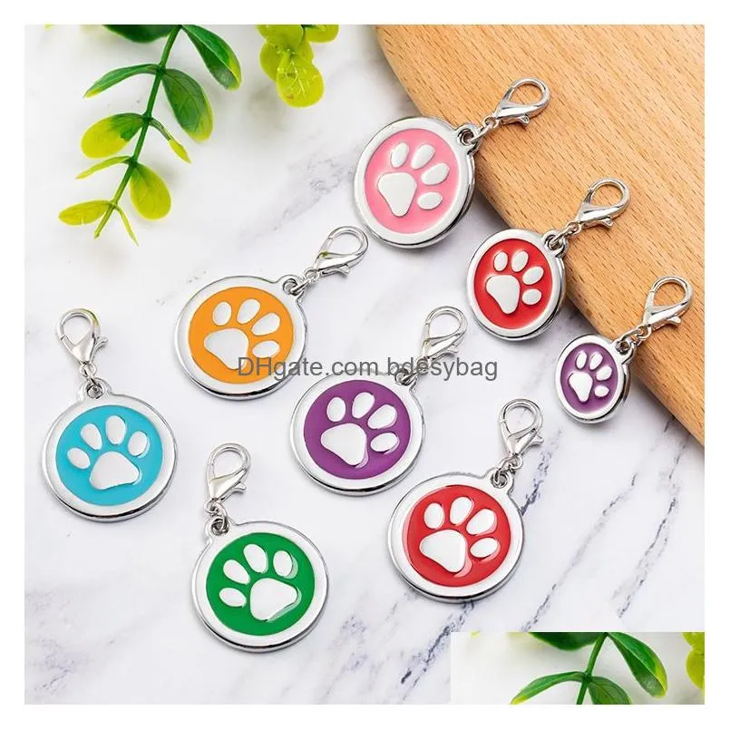 Dog Tag,Id Card Customizable Dog Collar Address Tags For Dogs Medal With Engraving Name Kitten Puppy Accessories Personalized Cat Neck Dhplf