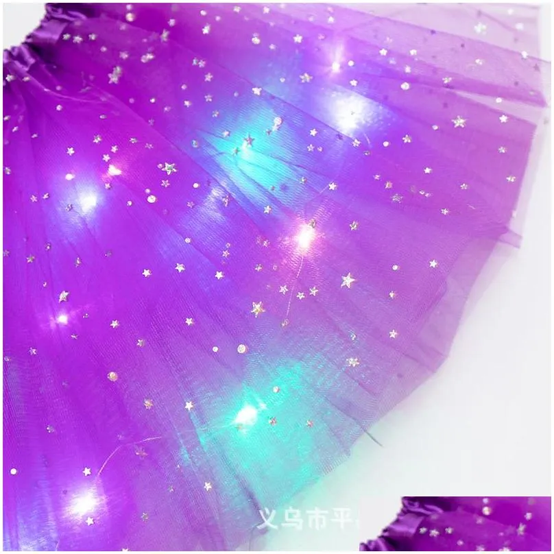 Other Event & Party Supplies Part Supplies Rated Fashion Girls Cloth Women Stage Performance Dress Led Tutu Skirt Luminous Star Skirts Dhuz7