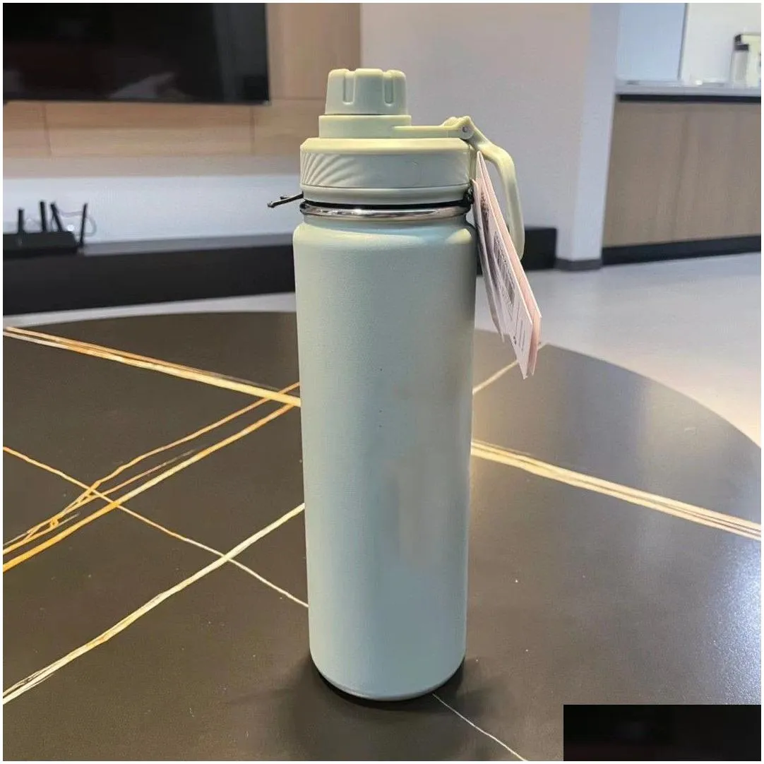 LL Logo Designer Stainless Steel Thermos:Water Bottles 710ml Insulated Cup Stainless Steel Pure Vacuum Portable Leakproof Outdoor Yoga & Sports