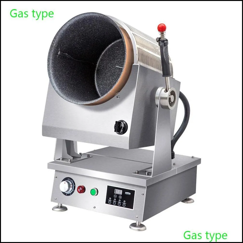 helpful restaurant gas cooking machine multi functional kitchen robot automatic drum gas wok cooker stove kitchen equipment