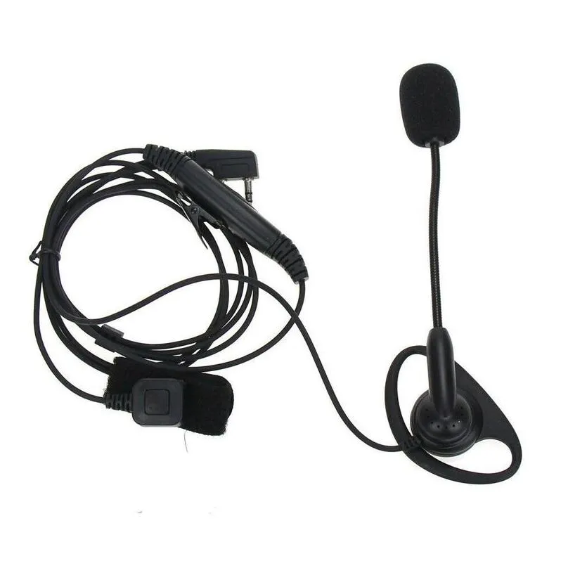 Universal 2 Pin K Plug Walkie Talkie Headphone Headset PTT Microphon For Baofeng