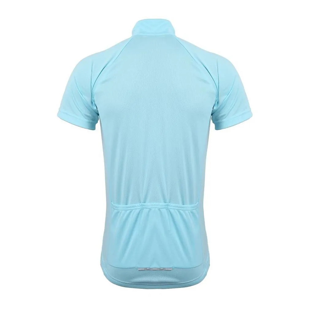 pure colors Wholesale-Free Shipping Men Women Solid Cycling Short Sleeve Jersey Full Length Zipper Unisex Bike Jersey