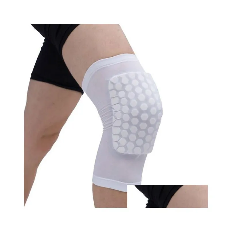 Honeycomb Knee Pads Basketball Sport Kneepad Volleyball Knee Protector Brace Support Football Compression Leg Sleeves for Kids Adults