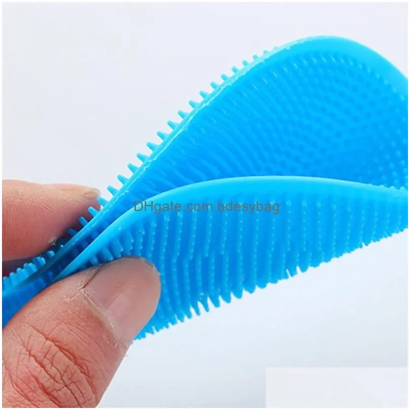 Cleaning Brushes Round Sile Cleaning Brushes Soft Scouring Pad Washing Sponge Dish Bowl Pot Cleaner Tool Kitchen Accessories Drop Deli Dhe20