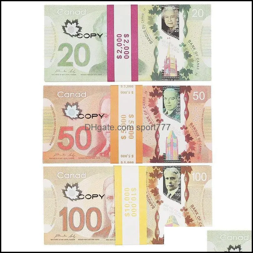 prop money cad canadian party dollar canada banknotes fake notes movie props