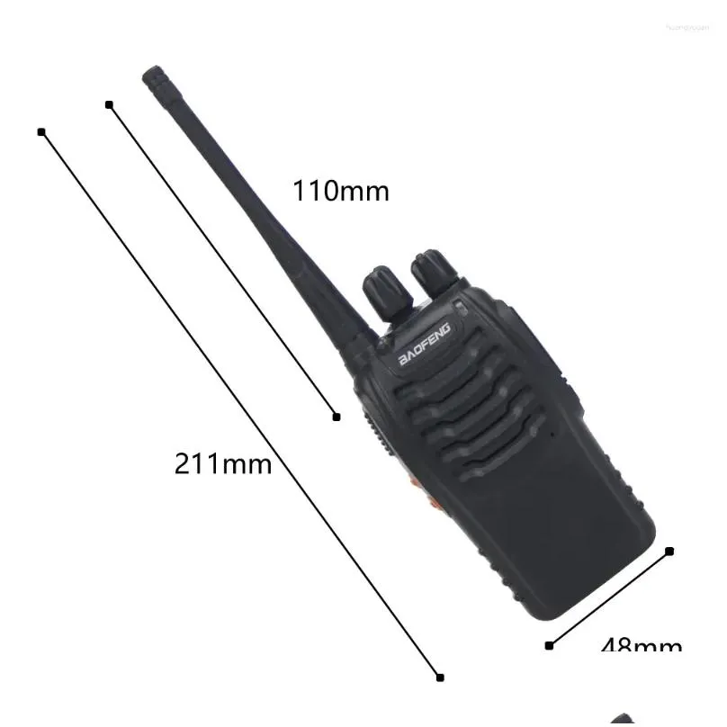 Walkie Talkie 2Pcs Baofeng 888S BF-888S 5W Handheld Portable Two Way Radio UHF 400-470 MHz 16CH CB FM Ham Transceiver