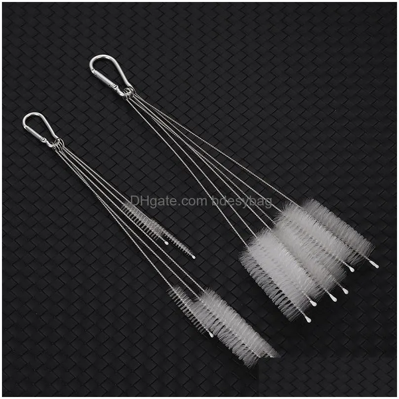 Cleaning Brushes Nylon Stainless Steel Long Handle Drinking St Cleaning Brush Nipple Tube Pipe Cleaner Brushes For Sts Drop Delivery H Dhxqh