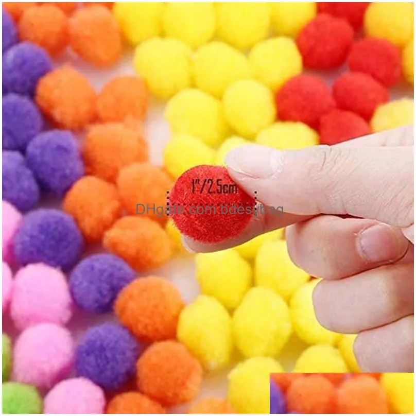Christmas Decorations Mixed Fluffy High Elasticity Soft Pompoms Home Furnishings Diy Hand-Sewn Craft Children Toys Wedding Christmas D Dhzrn