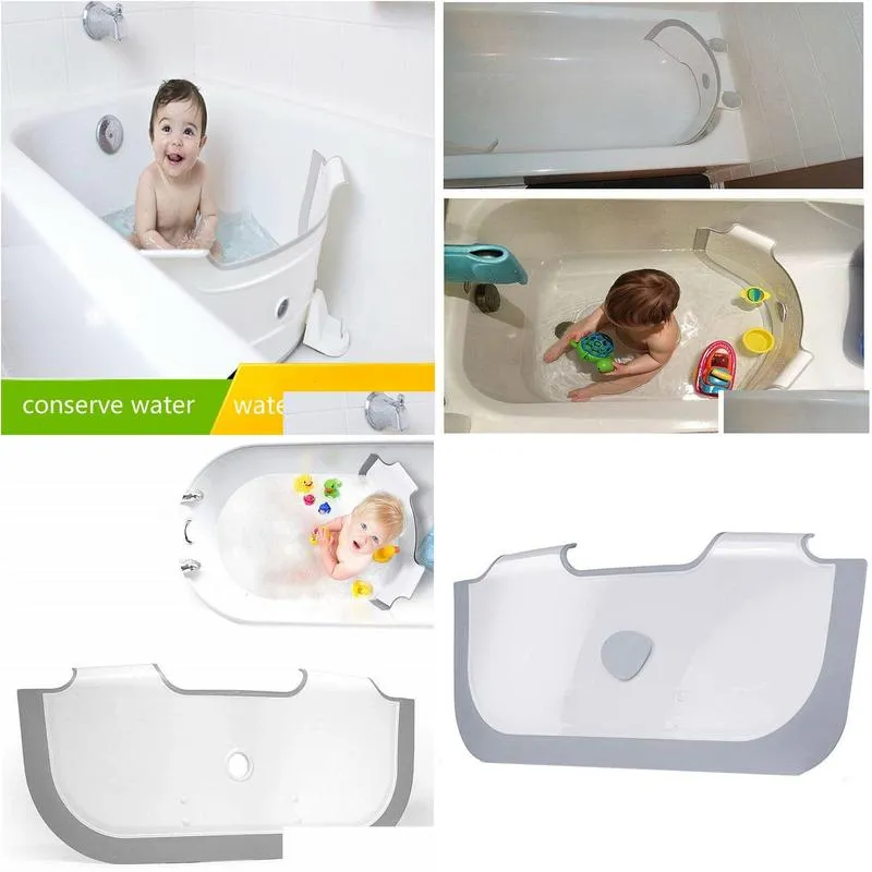 Bathing Tubs Seats Adjustable Bathtub Partition Flap Baby Bath Dam Tub Water saving Barrier Kids Separation Plate Accessories 230614