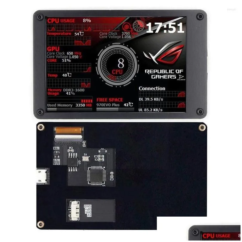 Dual USB Secondary Display 3.5 Inch IPS DIY Computer Temperature Monitoring CPU GPU RAM HDD Acrylic For Mini ITX Case AIDA6 L4Z4