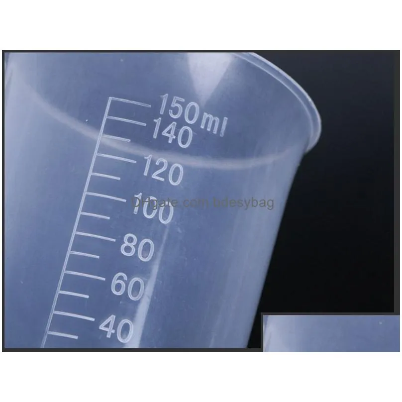 Measuring Tools Clear Plastic Graduated Measuring Cup For Baking Beaker Liquid Measure Jugcup Container 25/50Ml/100Ml /150/250/500Ml/1 Dhaoe