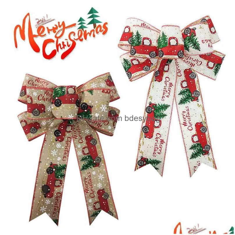 Christmas Decorations Christmas Gifts Wrap Bows Tree Ornaments New Year Navidad Decorations For Home Wedding Car Decor Craft Bow Drop Dhrpq