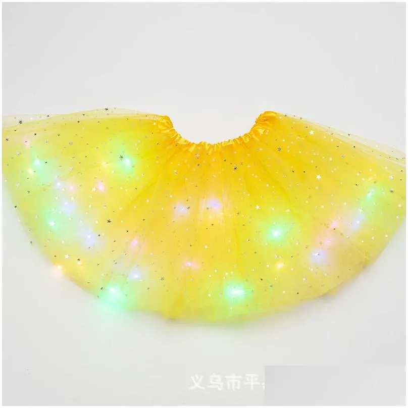 Other Event & Party Supplies Part Supplies Rated Fashion Girls Cloth Women Stage Performance Dress Led Tutu Skirt Luminous Star Skirts Dhuz7