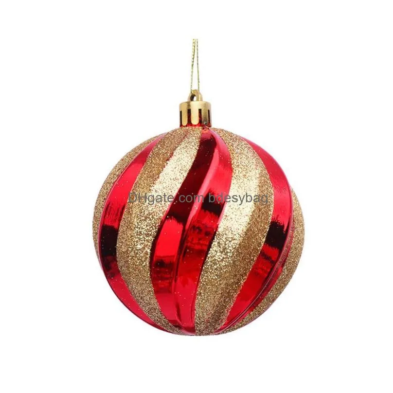 Christmas Decorations Hand-Painted High-End Balls Thread Painted Ball Christmas Tree Decorations Pendants 12Pcs/Box Drop Delivery Home Dhbma