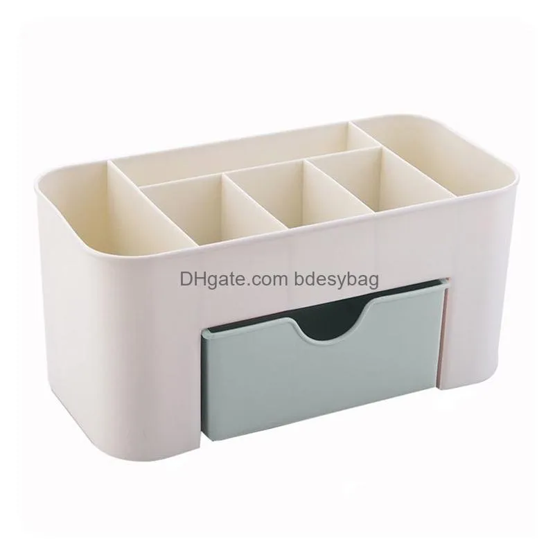 Storage Boxes & Bins Der Type Makeup Box In Dormitory Organize Plastic Sheing Cosmetic Skin Care Dresser Desktop Storage Drop Delivery Dhicf