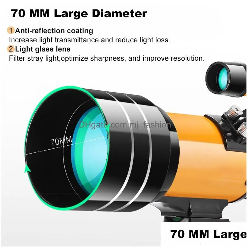 Telescope & Binoculars Telescope Binocars 150 X Powerf Astronomical Zoom Hd Higower Portable Tripod Night Vision Deep Space Star View Dhz8Q