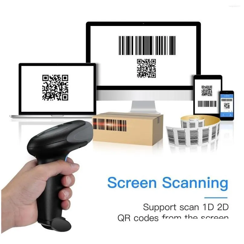 Eyoyo EY-019 Wireless 1D 2D QR Barcode Scanner 2.4G Dongle USB Wired DataMatrix PDF417 Maxicode Reader Screen Scan