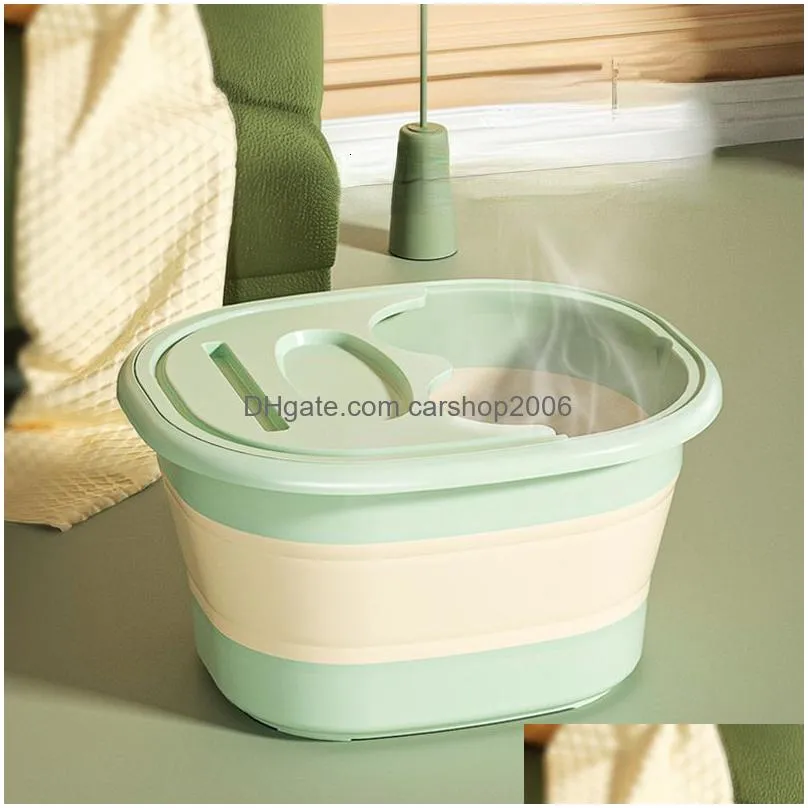 Other Home Garden Foot Treatment Folding Bath Bucket Plastic Tub Thickened Wash Mas Household Adt Basin Drop Delivery Dhild