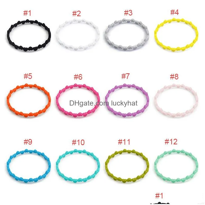 Other Bracelets Fashion Sile Bracelet Creative Love Adt And Children Party Decoration Bracelets Christmas Birthday Gift Drop Delivery Dhgc7