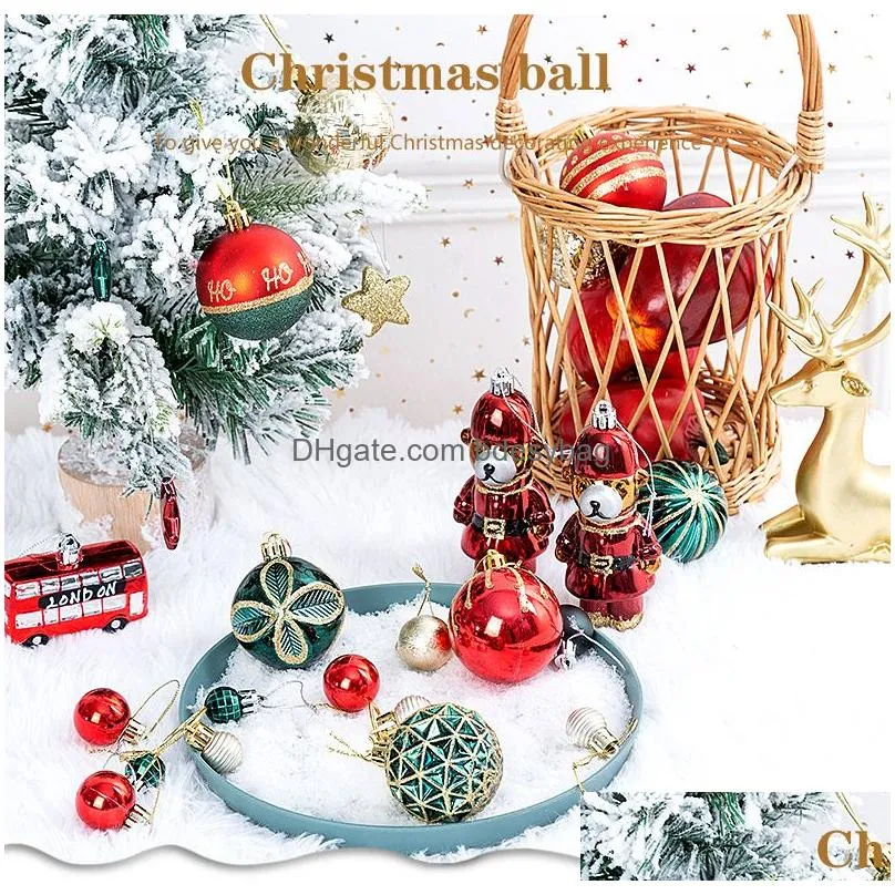 Christmas Decorations Christmas Ornaments Ball Set Xmas Tree Hanging Pendants Navidad Noel Decoration Home New Year Gifts 70Pcs/Set Dr Dh2Lh